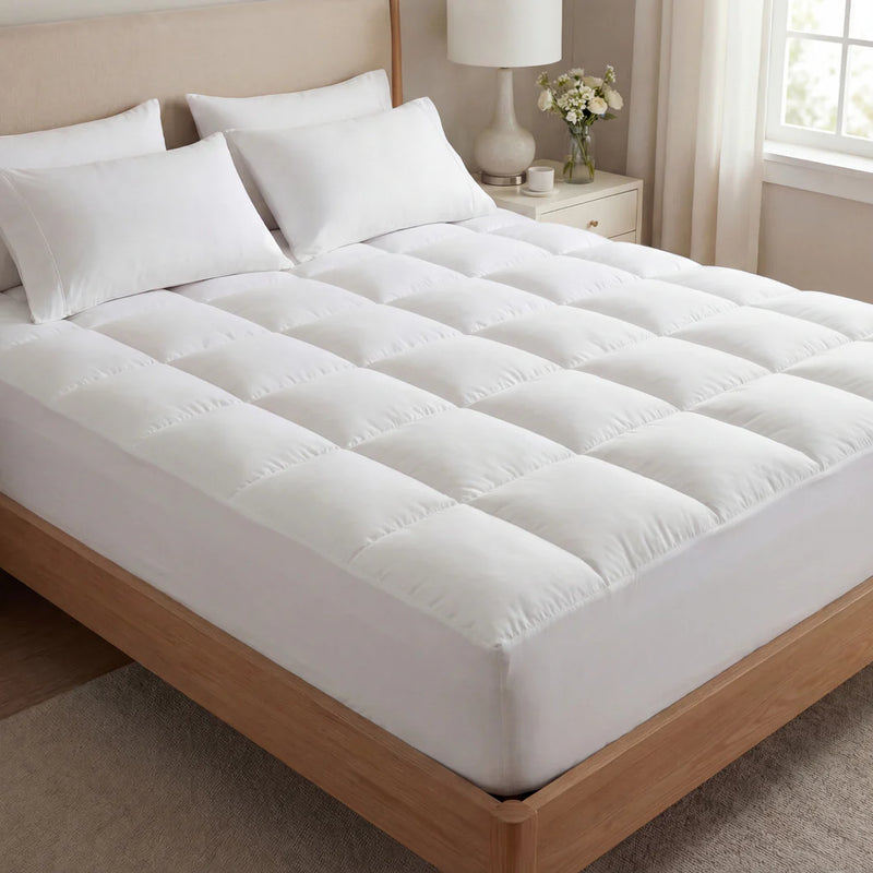 Premium Quilted 1000GSM Luxury Extra Thick Mattress Topper - Breathable & Fluffy Soft